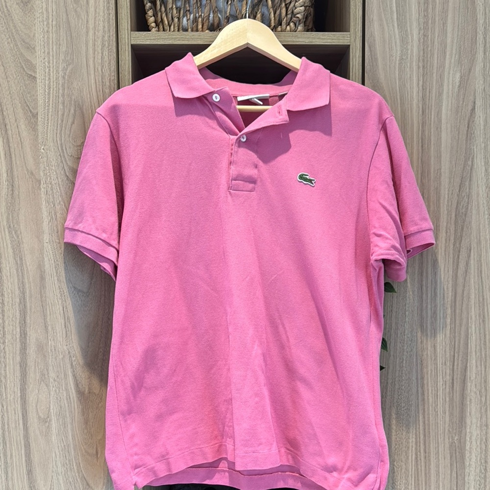 Lacoste Men's Pink Polo Shirt